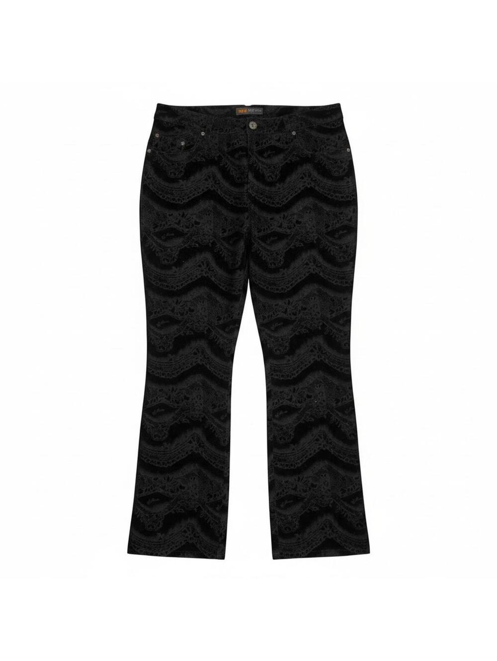 Women's Route 66 Low Rise Bootcut Black Glitter Embellished Jeans Size 18W